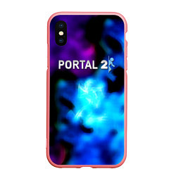 Чехол iPhone XS Max матовый Portal неоновый градиент, цвет: 3D-баблгам