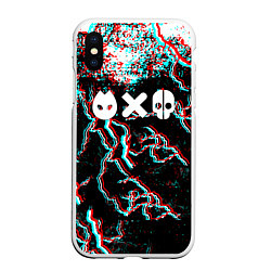 Чехол iPhone XS Max матовый Love death & robots strom, цвет: 3D-белый