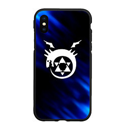 Чехол iPhone XS Max матовый Fullmetal Alchemist soul, цвет: 3D-черный