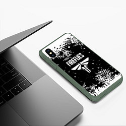 Чехол iPhone XS Max матовый The last of us winter snow, цвет: 3D-темно-зеленый — фото 2