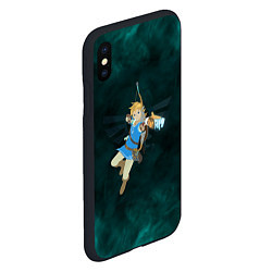 Чехол iPhone XS Max матовый Zelda the game, цвет: 3D-черный — фото 2