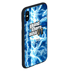 Чехол iPhone XS Max матовый Gta 6 storm on vice city, цвет: 3D-черный — фото 2