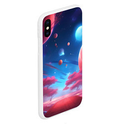 Чехол iPhone XS Max матовый Красный лес, цвет: 3D-белый — фото 2