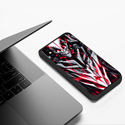 Чехол iPhone XS Max матовый Красный адский доспех, цвет: 3D-черный — фото 2