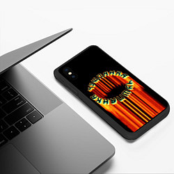 Чехол iPhone XS Max матовый Чушпанка круг, цвет: 3D-черный — фото 2