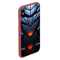 Чехол iPhone XS Max матовый Объемная броня с ярким светом, цвет: 3D-красный — фото 2