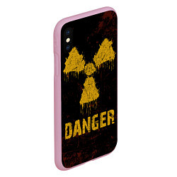 Чехол iPhone XS Max матовый Опасный человек радиация, цвет: 3D-розовый — фото 2