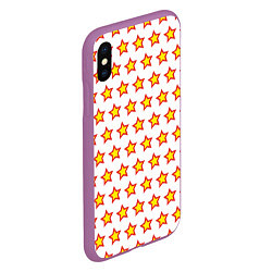Чехол iPhone XS Max матовый Звезды защитника, цвет: 3D-фиолетовый — фото 2