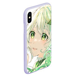 Чехол iPhone XS Max матовый Genshin Impact Nahida smile, цвет: 3D-светло-сиреневый — фото 2