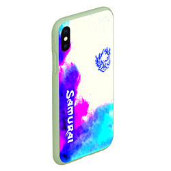 Чехол iPhone XS Max матовый Samurai neon colors, цвет: 3D-салатовый — фото 2