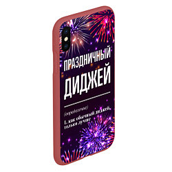 Чехол iPhone XS Max матовый Праздничный диджей: фейерверк, цвет: 3D-красный — фото 2