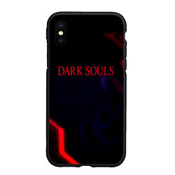 Чехол iPhone XS Max матовый Darksouls geometry cybergame, цвет: 3D-черный