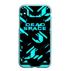 Чехол iPhone XS Max матовый Dead space айзек стиль неоновая броня, цвет: 3D-мятный