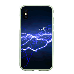 Чехол iPhone XS Max матовый Counter Strike - lightning, цвет: 3D-салатовый