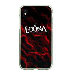 Чехол iPhone XS Max матовый Louna storm рок группа, цвет: 3D-салатовый