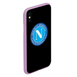 Чехол iPhone XS Max матовый Napoli fc, цвет: 3D-сиреневый — фото 2