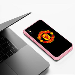 Чехол iPhone XS Max матовый Manchester United fc club, цвет: 3D-баблгам — фото 2