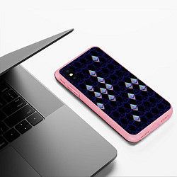 Чехол iPhone XS Max матовый Криптовалюта Ethereum на черном, цвет: 3D-баблгам — фото 2