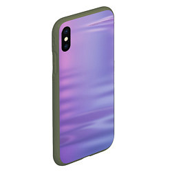 Чехол iPhone XS Max матовый Неоновая поверхность воды, цвет: 3D-темно-зеленый — фото 2