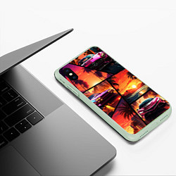 Чехол iPhone XS Max матовый GTA style art, цвет: 3D-салатовый — фото 2