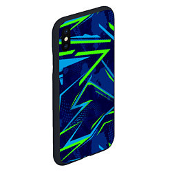 Чехол iPhone XS Max матовый Графические зигзаги, цвет: 3D-черный — фото 2