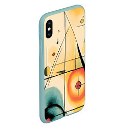 Чехол iPhone XS Max матовый Симфония абстракций, цвет: 3D-мятный — фото 2