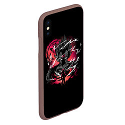 Чехол iPhone XS Max матовый Dragon Ball - Vegeta, цвет: 3D-коричневый — фото 2