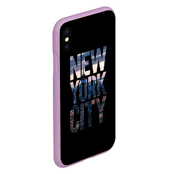 Чехол iPhone XS Max матовый New York City - USA, цвет: 3D-сиреневый — фото 2