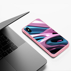 Чехол iPhone XS Max матовый Пластичная абстракция, цвет: 3D-баблгам — фото 2