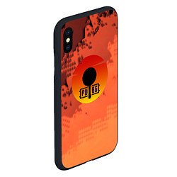Чехол iPhone XS Max матовый PUBG game orange, цвет: 3D-черный — фото 2