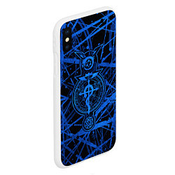 Чехол iPhone XS Max матовый Fullmetal Alchemist - symbols, цвет: 3D-белый — фото 2