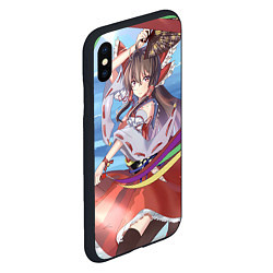 Чехол iPhone XS Max матовый Touhou Project Рейму улыбка, цвет: 3D-черный — фото 2