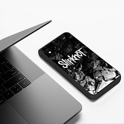 Чехол iPhone XS Max матовый Slipknot black graphite, цвет: 3D-черный — фото 2