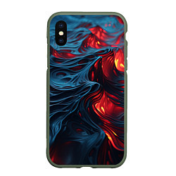 Чехол iPhone XS Max матовый Яркая волнистая абстракция