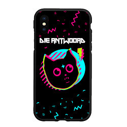Чехол iPhone XS Max матовый Die Antwoord - rock star cat, цвет: 3D-черный