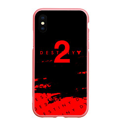 Чехол iPhone XS Max матовый Destiny 2 краски надписи, цвет: 3D-баблгам