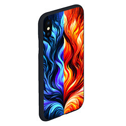 Чехол iPhone XS Max матовый Два огня, цвет: 3D-черный — фото 2