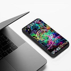 Чехол iPhone XS Max матовый Шри янтра, цвет: 3D-черный — фото 2