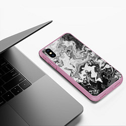 Чехол iPhone XS Max матовый Зловещая дымка, цвет: 3D-розовый — фото 2