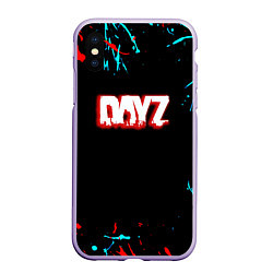 Чехол iPhone XS Max матовый DayZ краски, цвет: 3D-светло-сиреневый