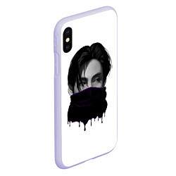 Чехол iPhone XS Max матовый Тэхен бтс bts kim taehyung, цвет: 3D-светло-сиреневый — фото 2