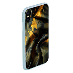 Чехол iPhone XS Max матовый Релистичный камуфляж, цвет: 3D-голубой — фото 2