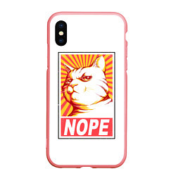 Чехол iPhone XS Max матовый Nope - cat, цвет: 3D-баблгам