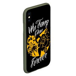 Чехол iPhone XS Max матовый Wu tang forever, цвет: 3D-темно-зеленый — фото 2