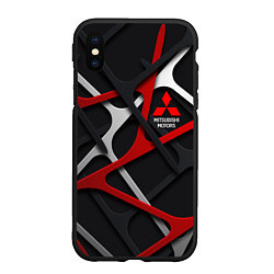 Чехол iPhone XS Max матовый Mitsubishi - texture, цвет: 3D-черный