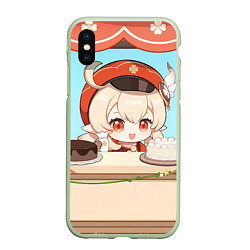 Чехол iPhone XS Max матовый Genshin Impact Кли cute chibi, цвет: 3D-салатовый