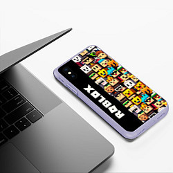 Чехол iPhone XS Max матовый Roblox - game, цвет: 3D-светло-сиреневый — фото 2
