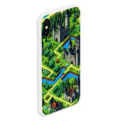 Чехол iPhone XS Max матовый Heroes of Might and Magic - pixel map, цвет: 3D-белый — фото 2