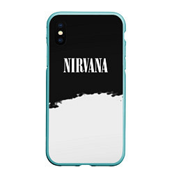 Чехол iPhone XS Max матовый Nirvana текстура, цвет: 3D-мятный