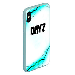 Чехол iPhone XS Max матовый Dayz текстура молнии, цвет: 3D-мятный — фото 2